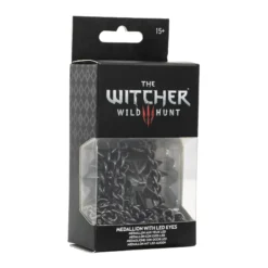 The Witcher 3 Wild Hunt Wolf Medaillon mit LED Augen