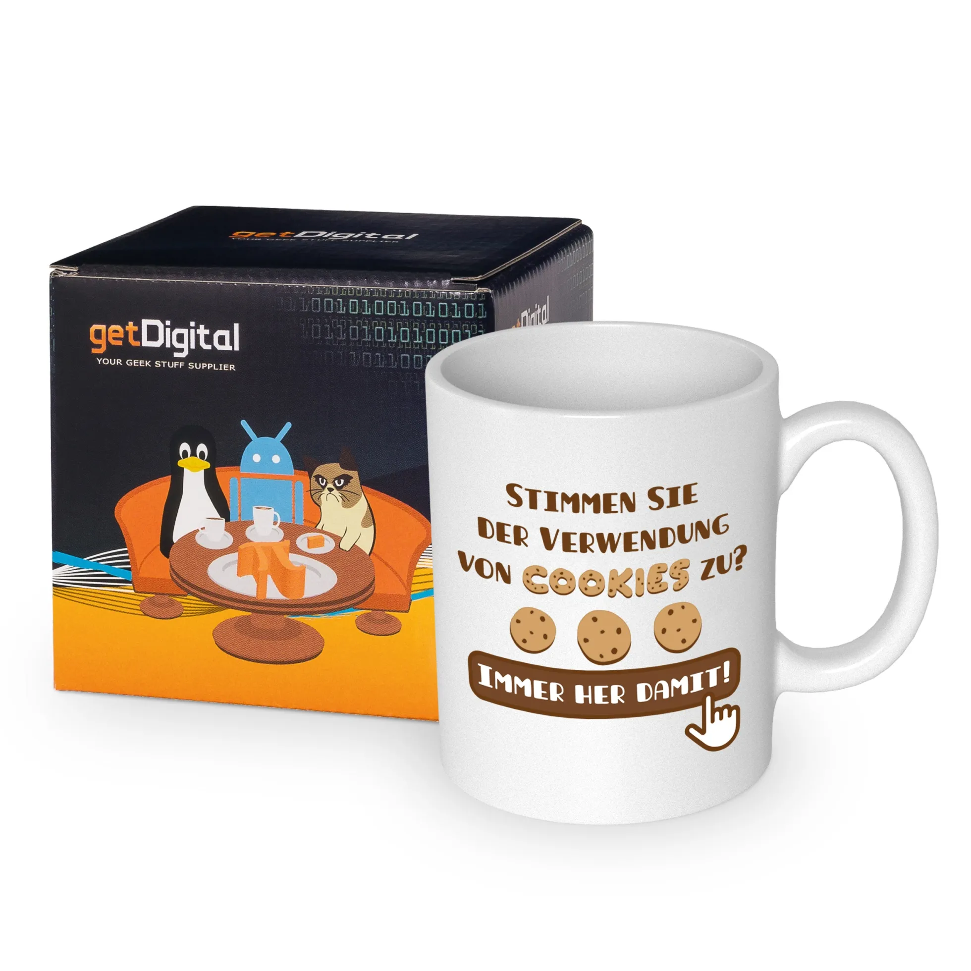 Verwendung von Cookies Becher
