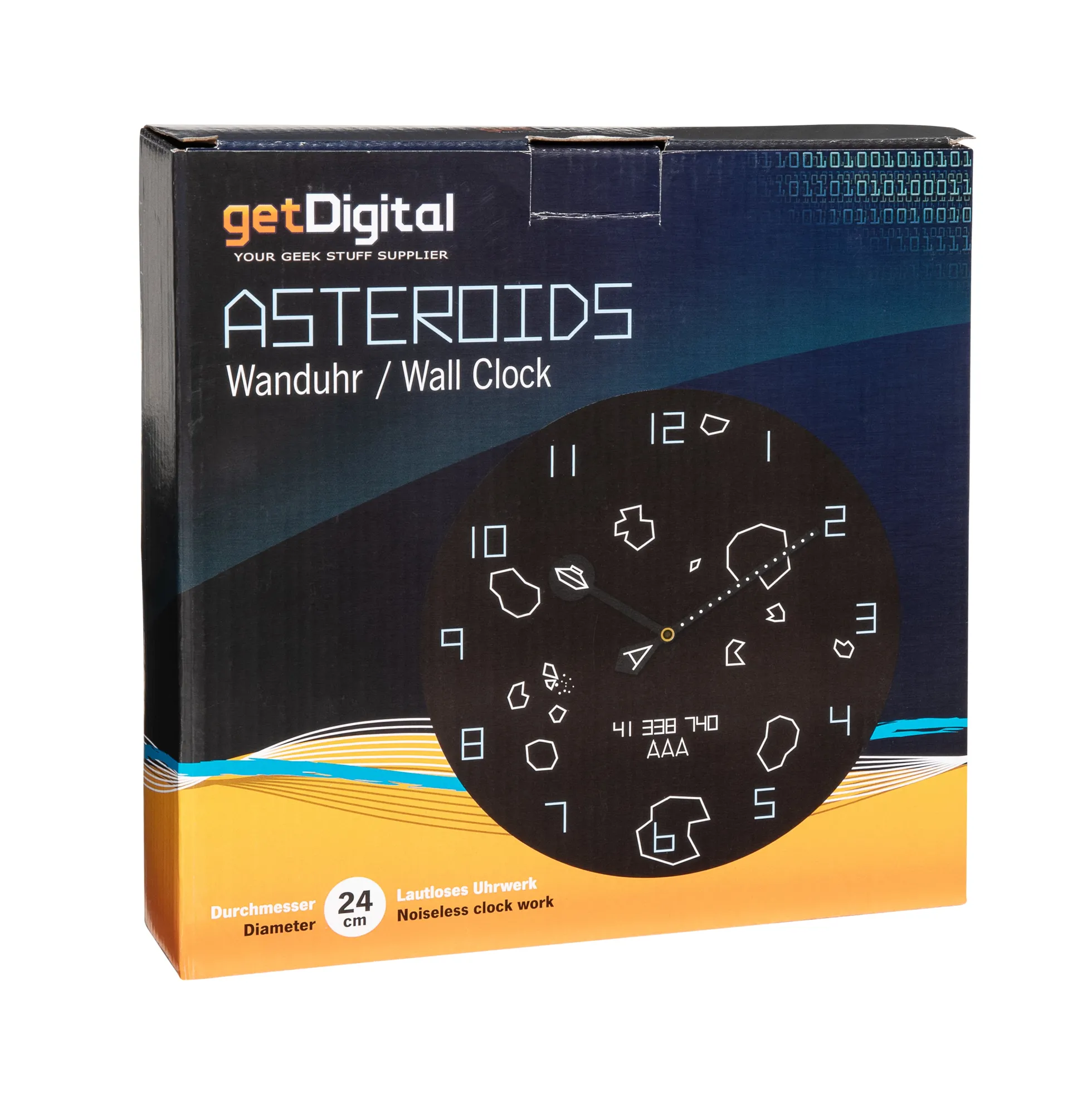 Wanduhr Asteroids